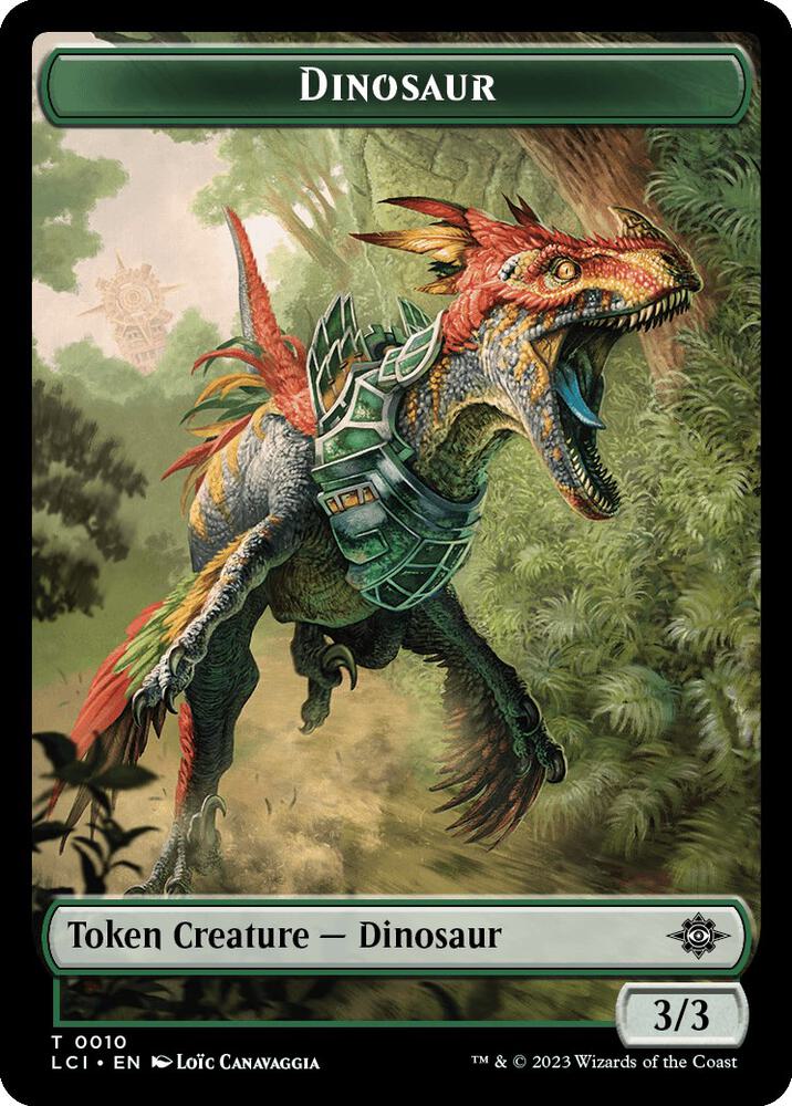 Dinosaur Token (0010) [The Lost Caverns of Ixalan Tokens]