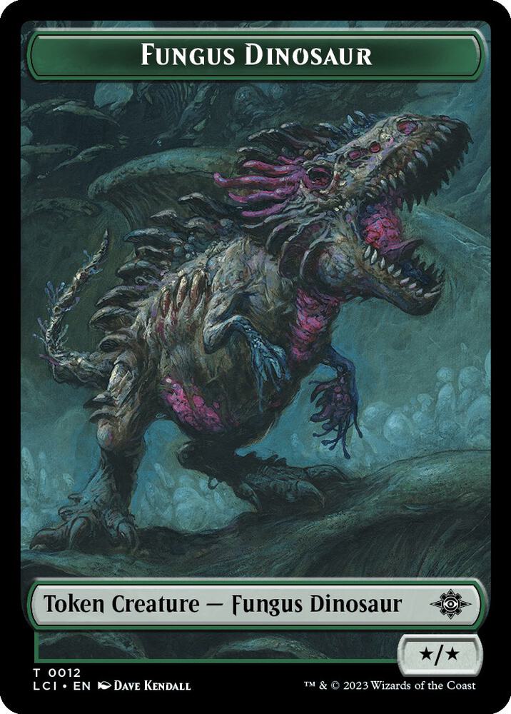 Fungus Dinosaur // Spirit Double-Sided Token [The Lost Caverns of Ixalan Tokens]