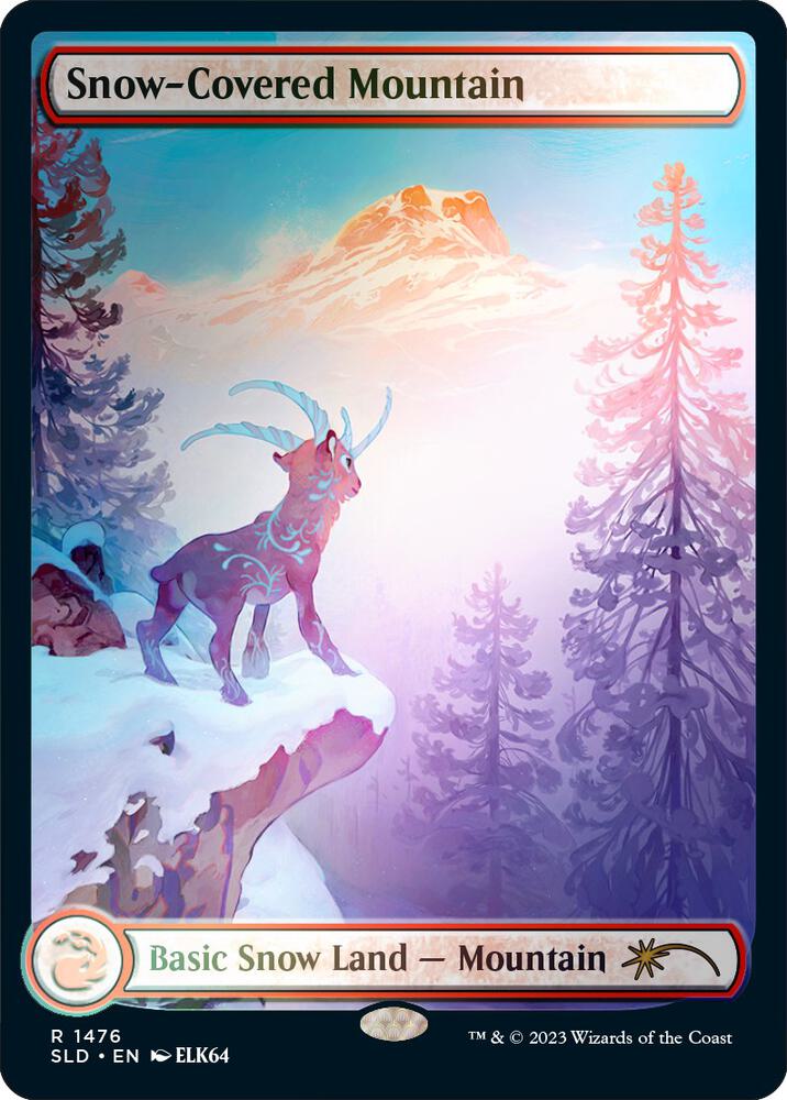 Snow-Covered Mountain (1476) (Rainbow Foil) [Secret Lair Drop Series]