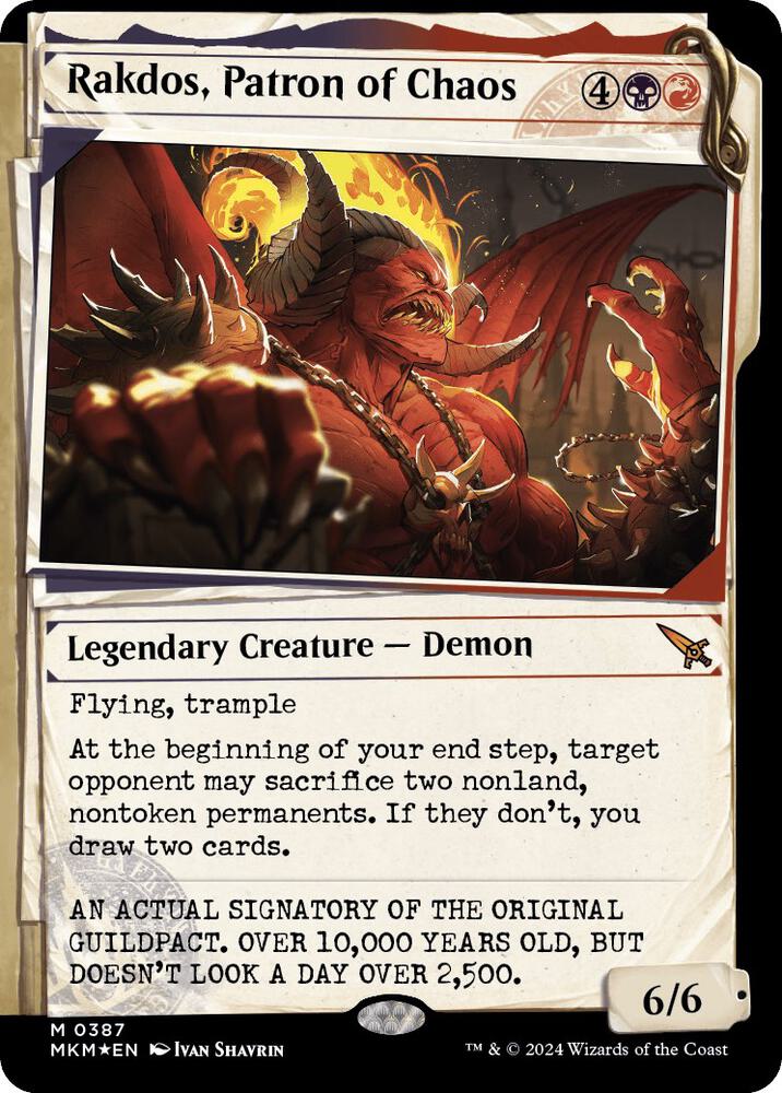 Rakdos, Patron of Chaos (Showcase) (Invisible Ink) [Murders at Karlov Manor]