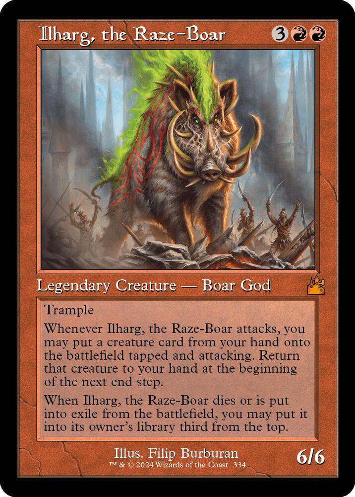 Ilharg, the Raze-Boar (Retro Frame) [Ravnica Remastered]