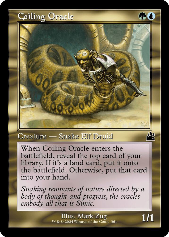 Coiling Oracle (Retro Frame) [Ravnica Remastered]
