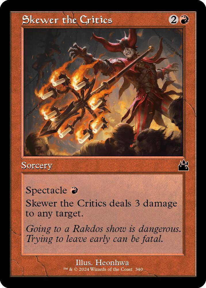 Skewer the Critics (Retro Frame) [Ravnica Remastered]