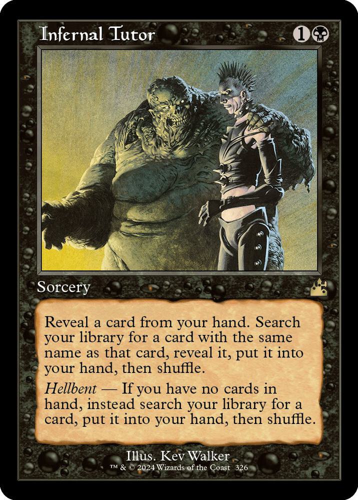 Infernal Tutor (Retro Frame) [Ravnica Remastered]