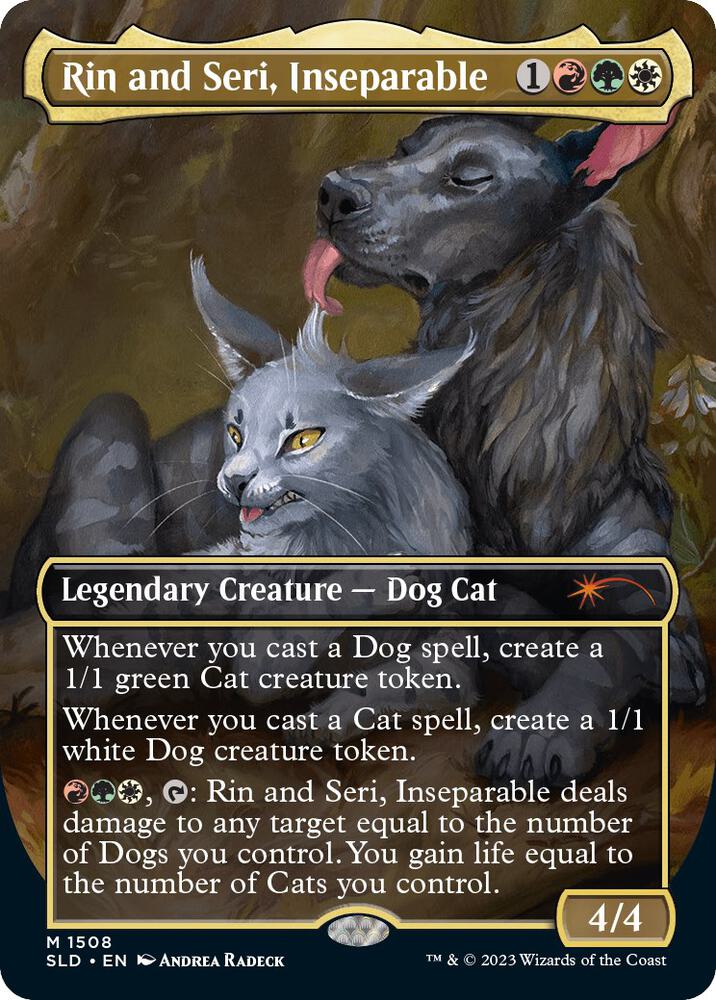 Rin and Seri, Inseparable (1508) // Rin and Seri, Inseparable [Secret Lair Commander Deck: Raining Cats and Dogs]