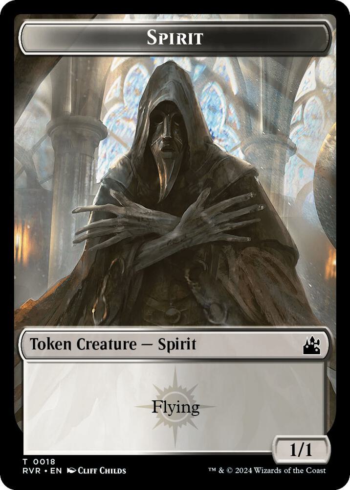 Spirit (0018) // Soldier Double-Sided Token [Ravnica Remastered Tokens]