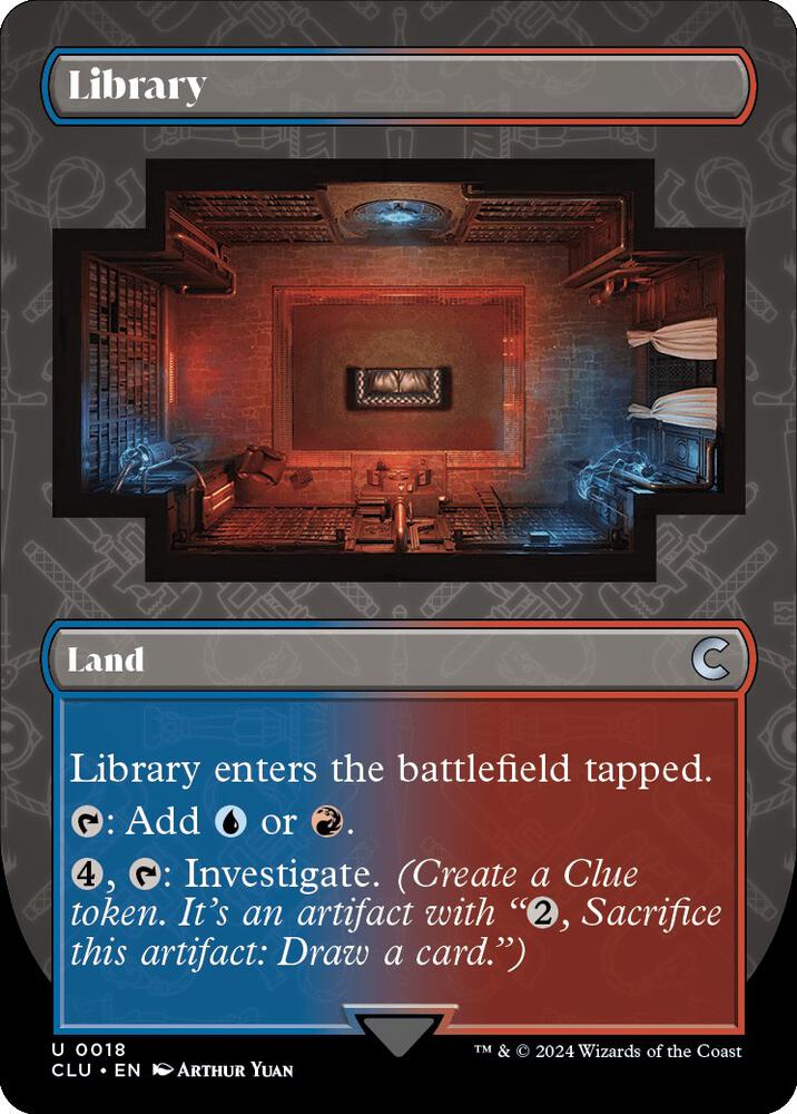 Library (Borderless) [Ravnica: Clue Edition]