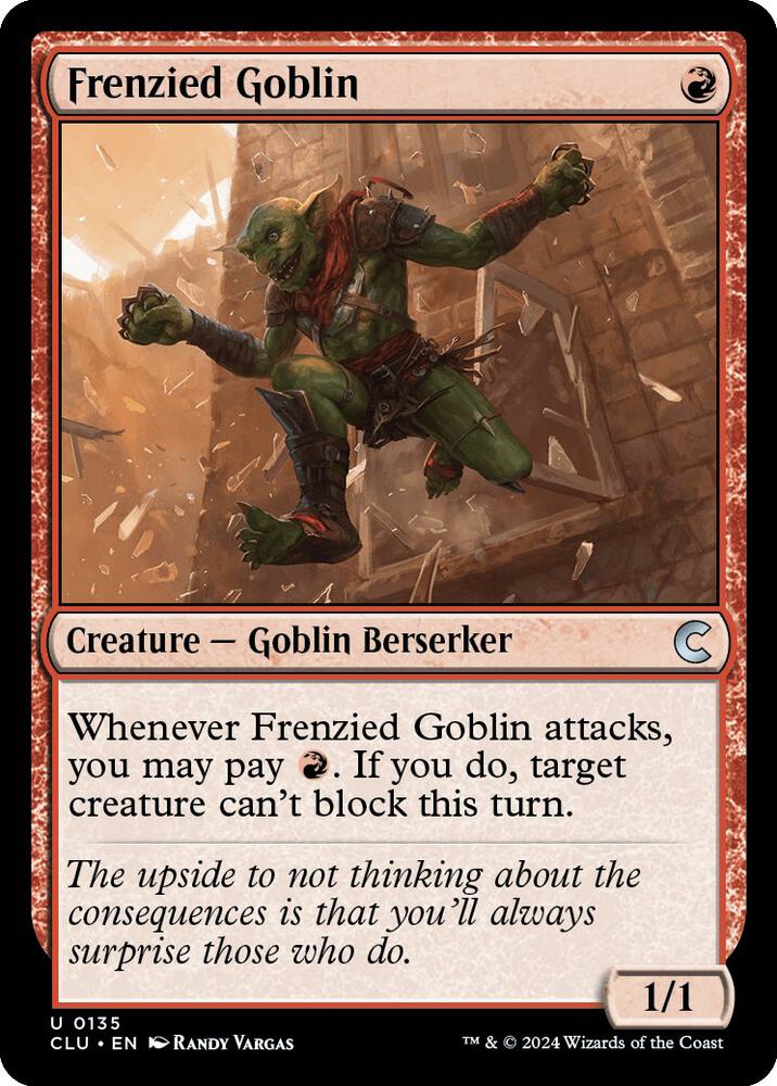 Frenzied Goblin [Ravnica: Clue Edition]