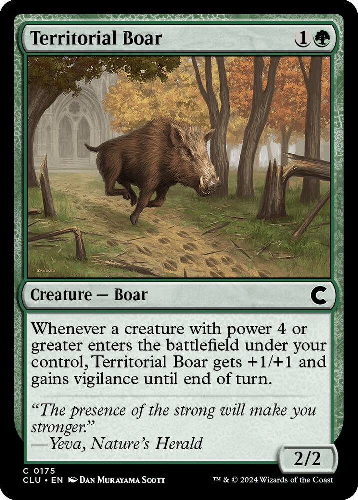 Territorial Boar [Ravnica: Clue Edition]