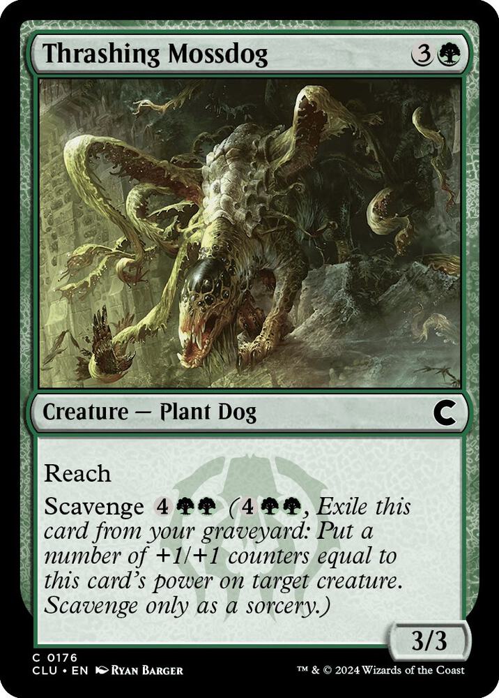Thrashing Mossdog [Ravnica: Clue Edition]