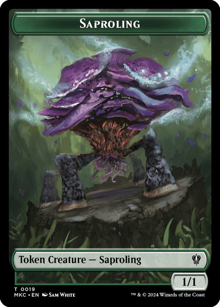 Saproling // Morph Double-Sided Token [Murders at Karlov Manor Commander Tokens]