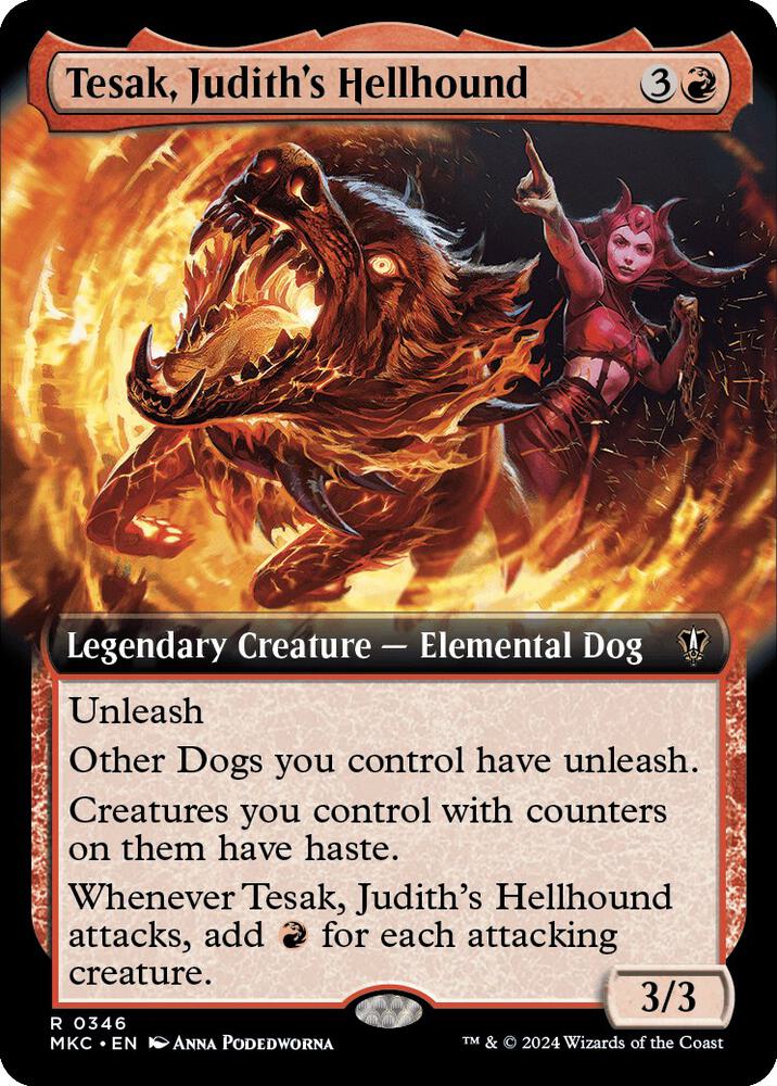 Tesak, Judith's Hellhound (Extended Art) [Murders at Karlov Manor Commander]