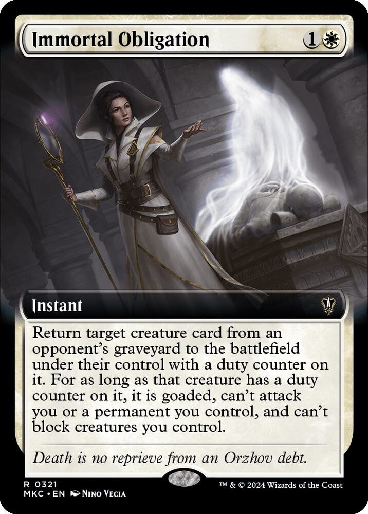 Immortal Obligation (Extended Art) [Murders at Karlov Manor Commander]