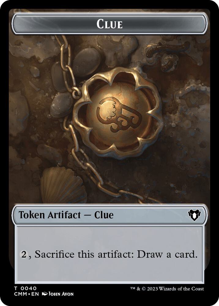 Clue // Construct (0041) Double-Sided Token [Commander Masters Tokens]