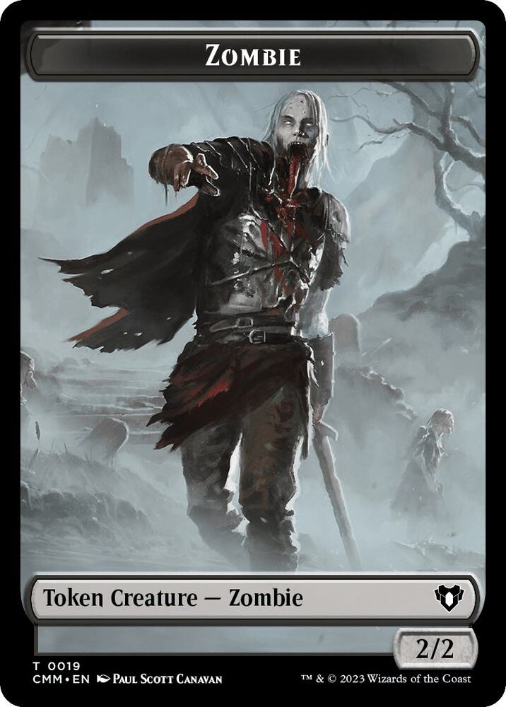 Zombie (0019) // Kor Soldier Double-Sided Token [Commander Masters Tokens]