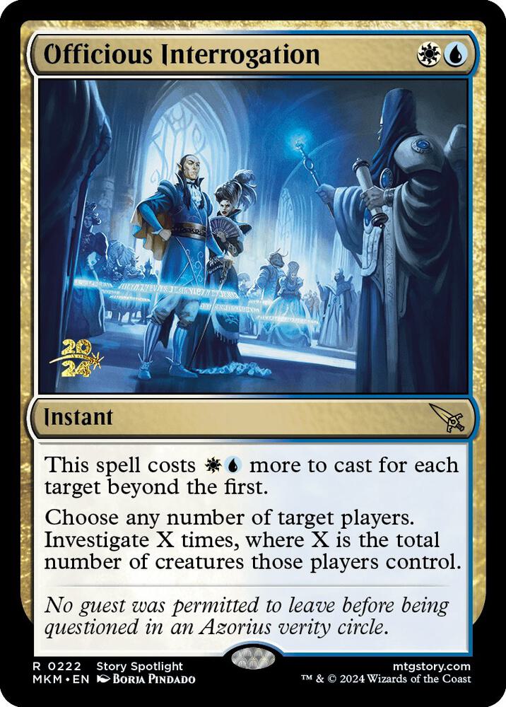 Officious Interrogation [Murders at Karlov Manor Prerelease Promos]