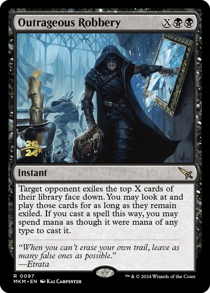 Outrageous Robbery [Murders at Karlov Manor Prerelease Promos]