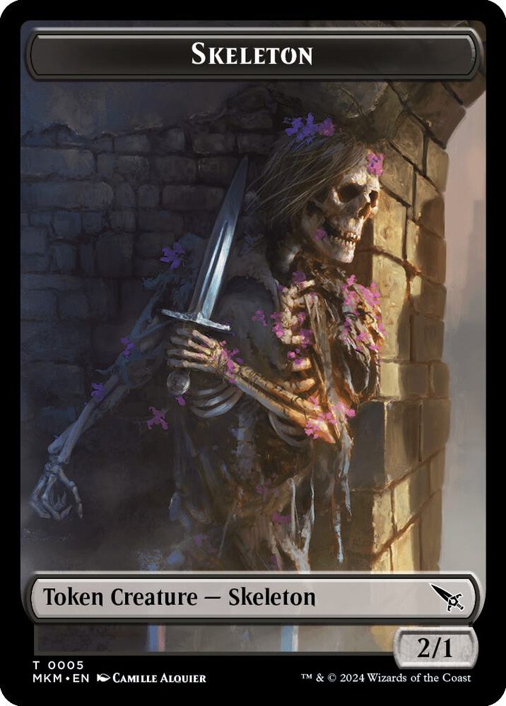 Skeleton Token [Murders at Karlov Manor Tokens]