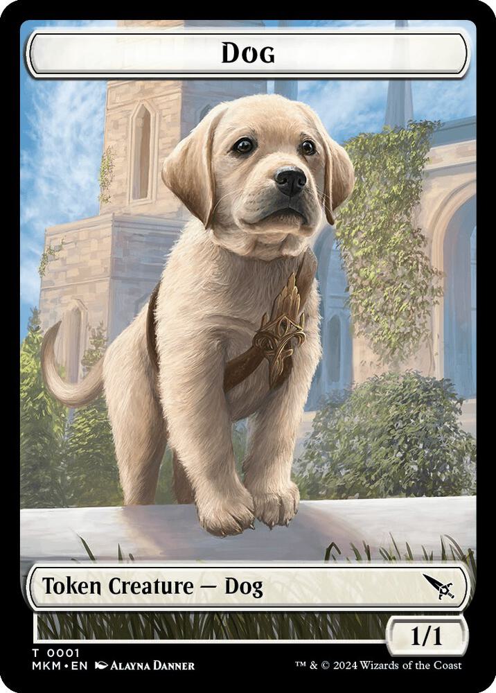 Dog Token [Murders at Karlov Manor Tokens]
