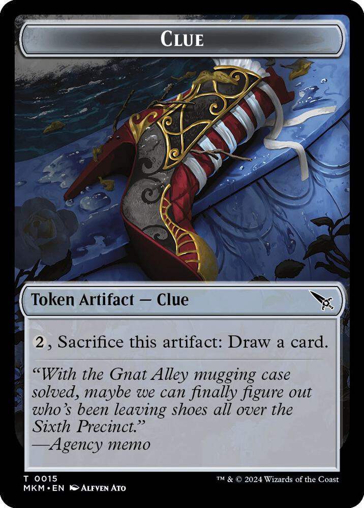 Clue (0015) // A 0042 Double-Sided Token [Murders at Karlov Manor Tokens]