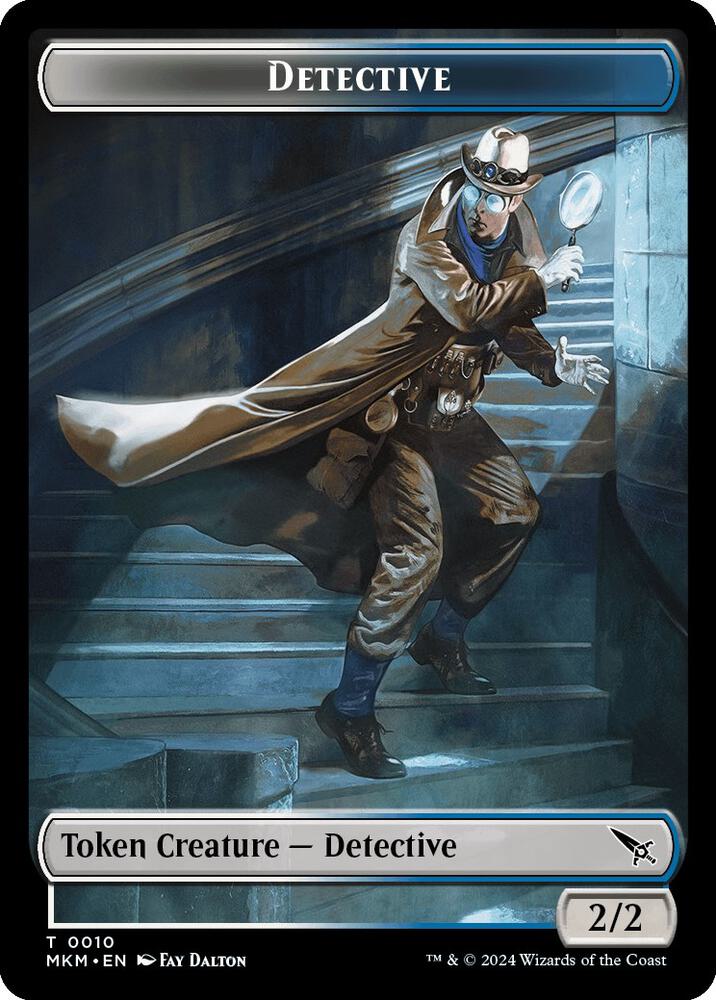 Detective // Merfolk Double-Sided Token [Murders at Karlov Manor Tokens]
