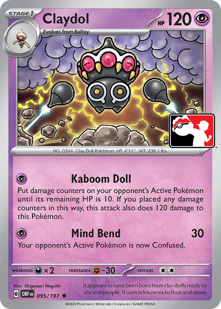 Claydol (095/197) [Prize Pack Series Four]