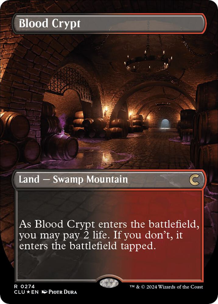 Blood Crypt (Borderless) [Ravnica: Clue Edition]