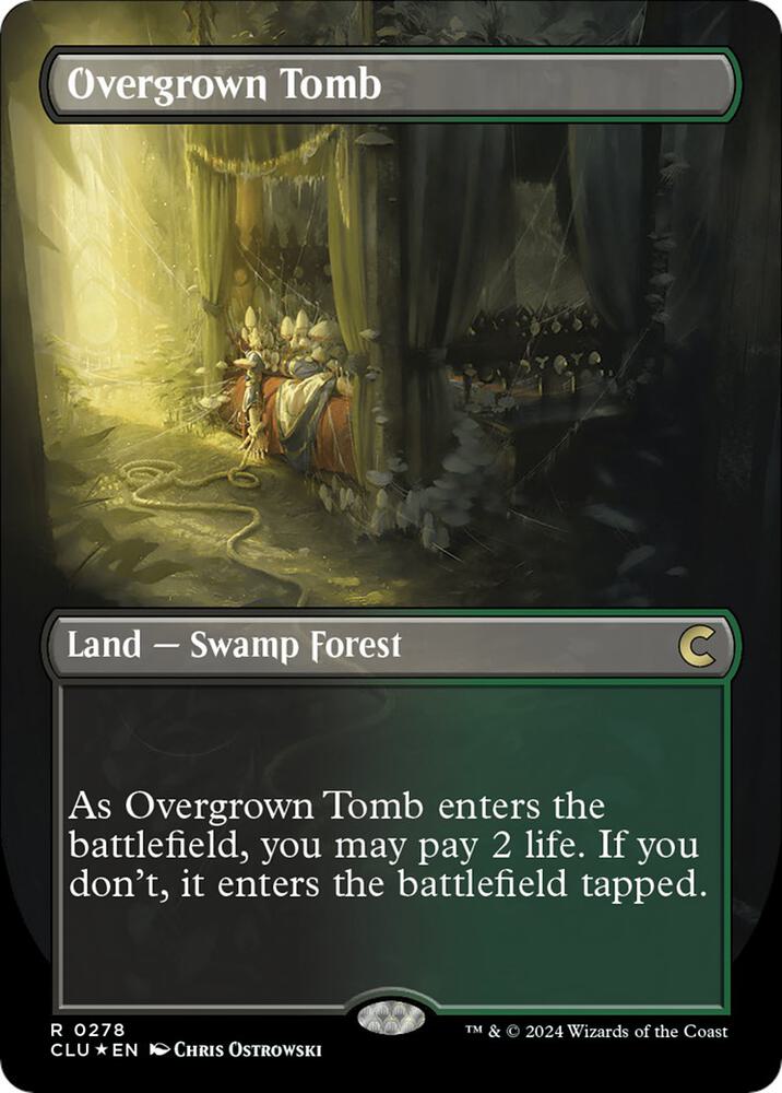 Overgrown Tomb (Borderless) [Ravnica: Clue Edition]