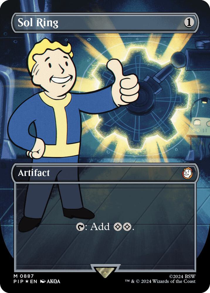 Sol Ring (Borderless) (Surge Foil) [Fallout]