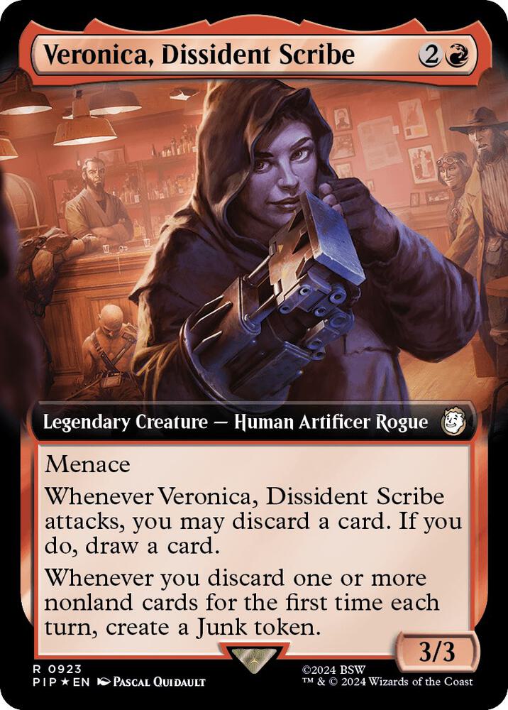 Veronica, Dissident Scribe (Extended Art) (Surge Foil) [Fallout]