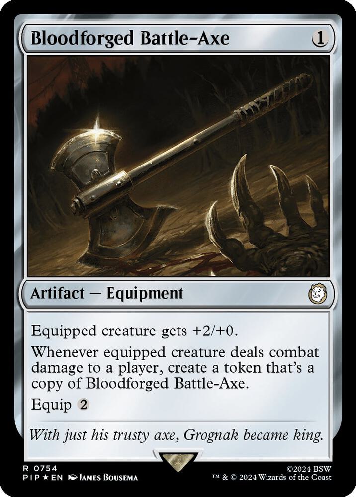 Bloodforged Battle-Axe (Surge Foil) [Fallout]