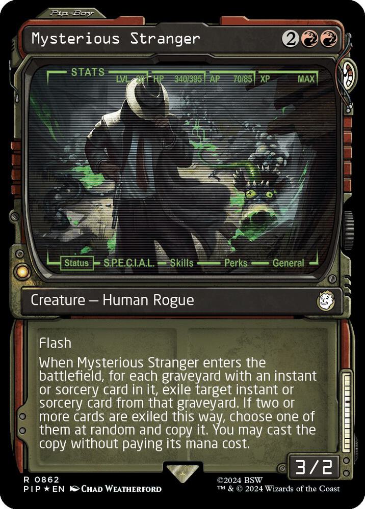 Mysterious Stranger (Showcase) (Surge Foil) [Fallout]