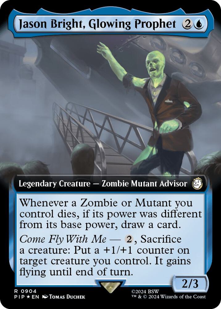 Jason Bright, Glowing Prophet (Extended Art) (Surge Foil) [Fallout]