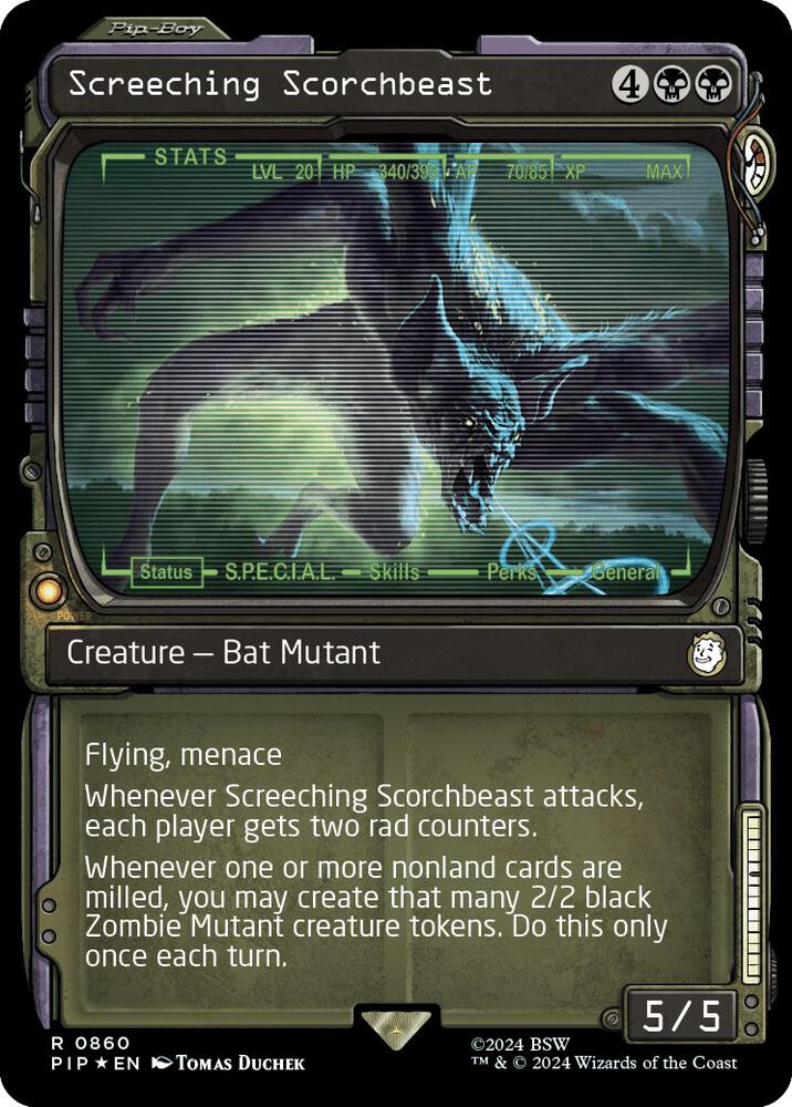 Screeching Scorchbeast (Showcase) (Surge Foil) [Fallout]