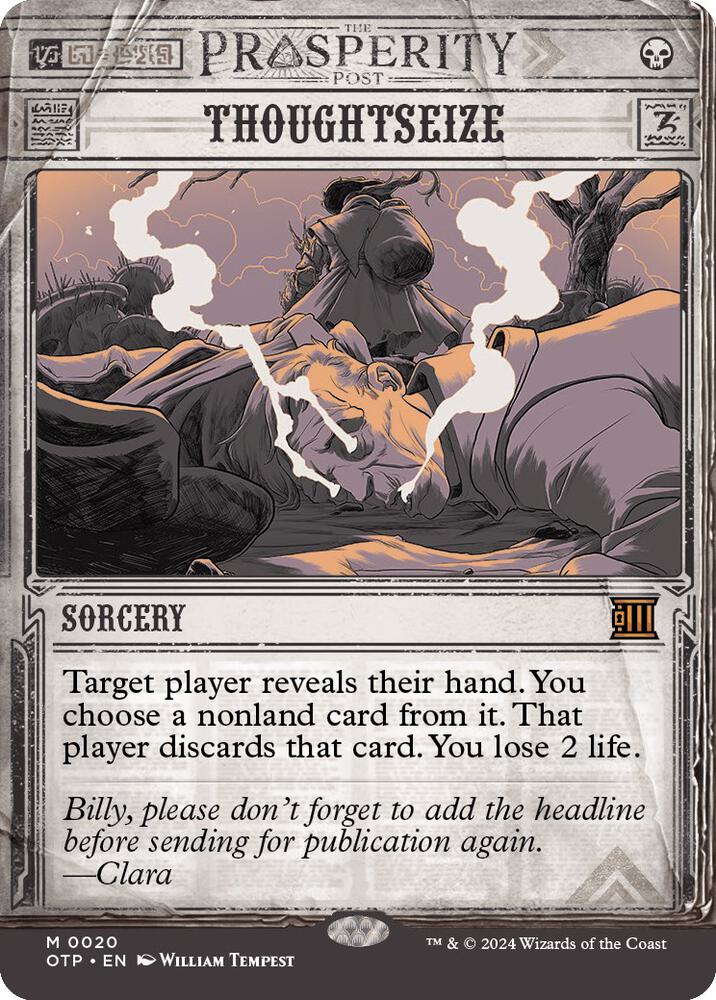 Thoughtseize [Outlaws of Thunder Junction: Breaking News]
