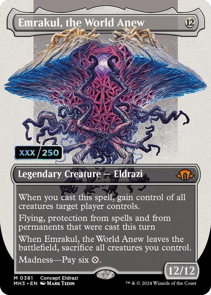 Emrakul, the World Anew (Borderless) (Serial Numbered) [Modern Horizons 3]