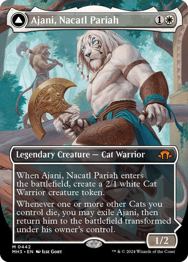 Ajani, Nacatl Pariah // Ajani, Nacatl Avenger (Borderless) [Modern Horizons 3]