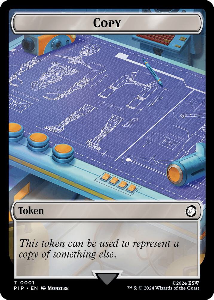 Copy // Clue Double-Sided Token [Fallout Tokens]