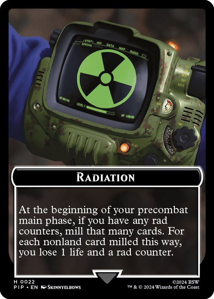 Radiation // Clue Double-Sided Token [Fallout Tokens]