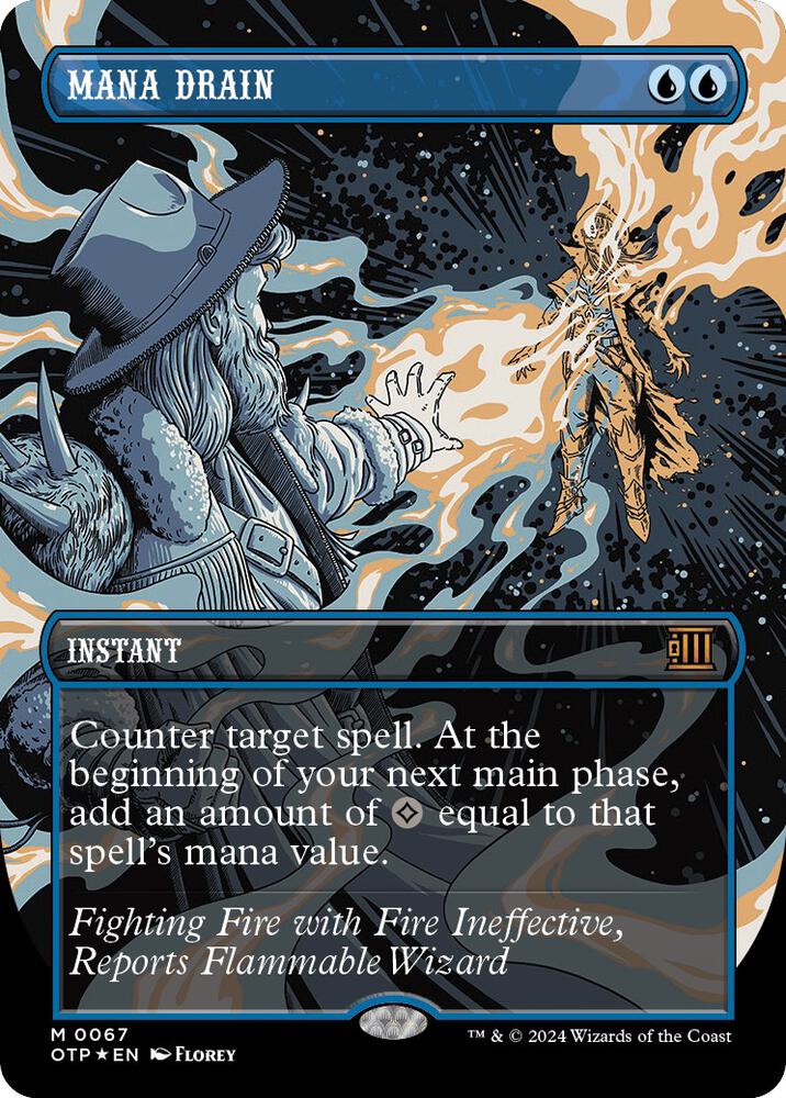 Mana Drain (Textured Foil) [Outlaws of Thunder Junction: Breaking News]