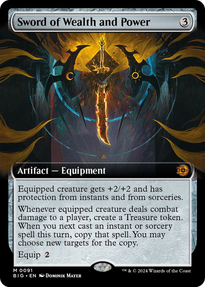 Sword of Wealth and Power (Extended Art) [Outlaws of Thunder Junction: The Big Score]