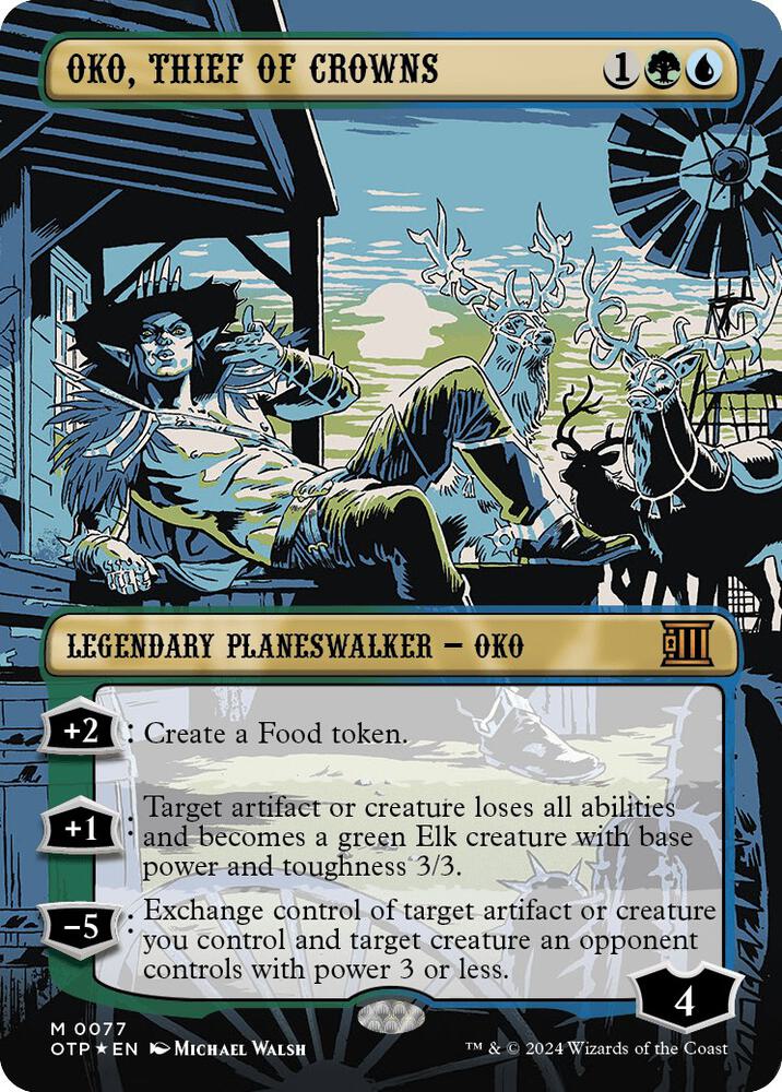 Oko, Thief of Crowns (Textured Foil) [Outlaws of Thunder Junction: Breaking News]