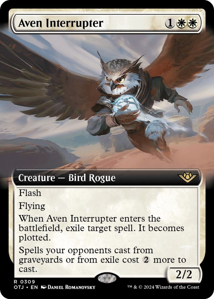 Aven Interrupter (Extended Art) [Outlaws of Thunder Junction]