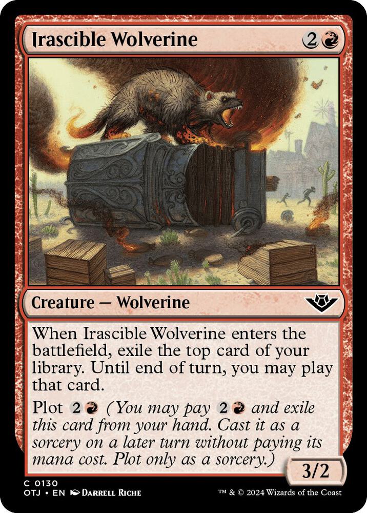 Irascible Wolverine [Outlaws of Thunder Junction]