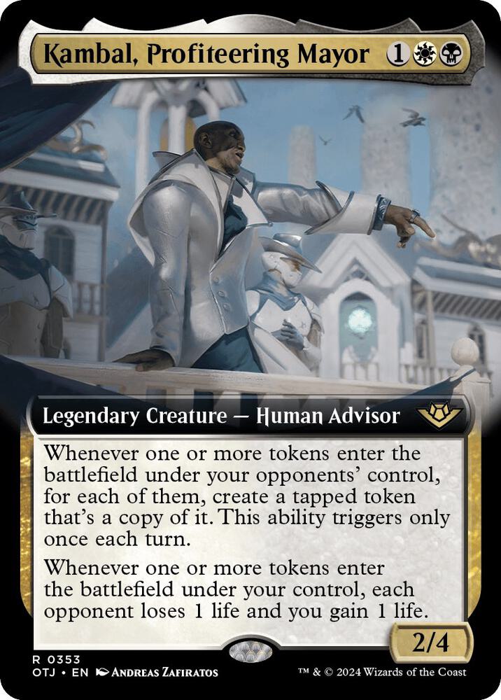 Kambal, Profiteering Mayor (Extended Art) [Outlaws of Thunder Junction]
