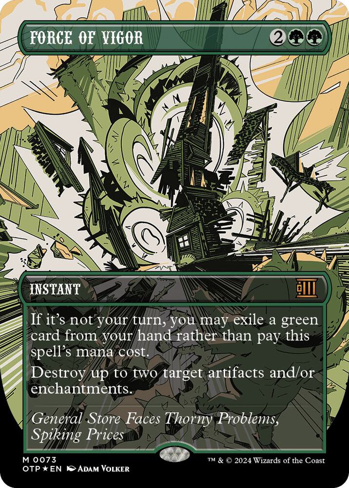 Force of Vigor (Textured Foil) [Outlaws of Thunder Junction: Breaking News]