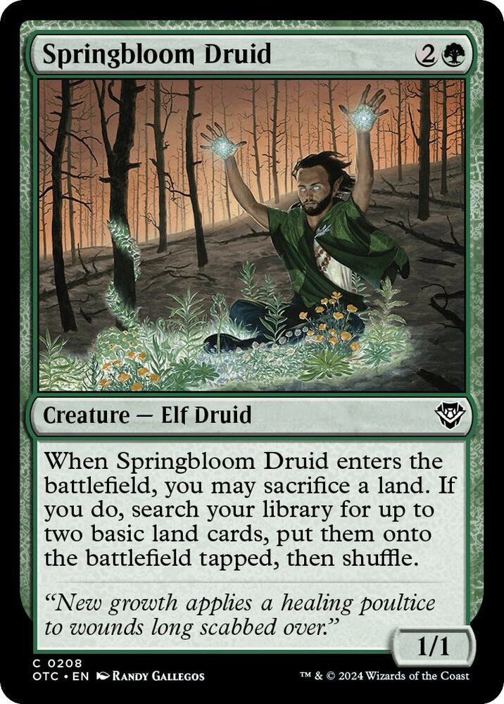 Springbloom Druid [Outlaws of Thunder Junction Commander]