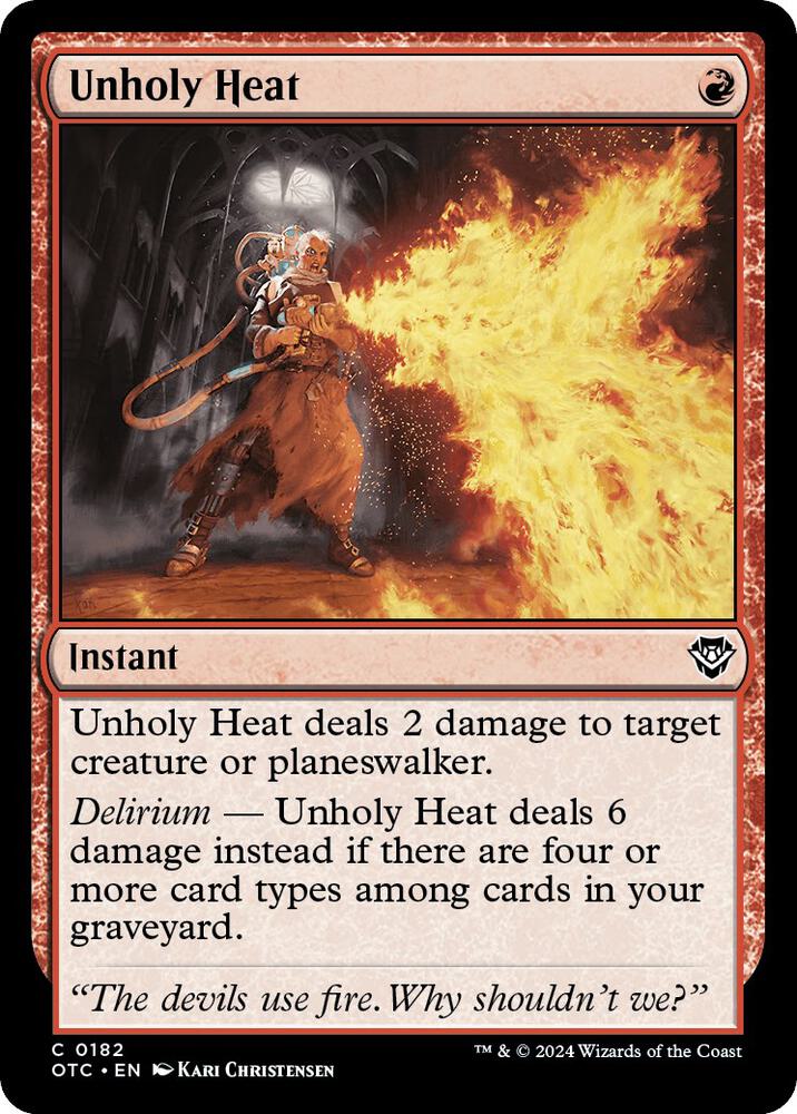 Unholy Heat [Outlaws of Thunder Junction Commander]