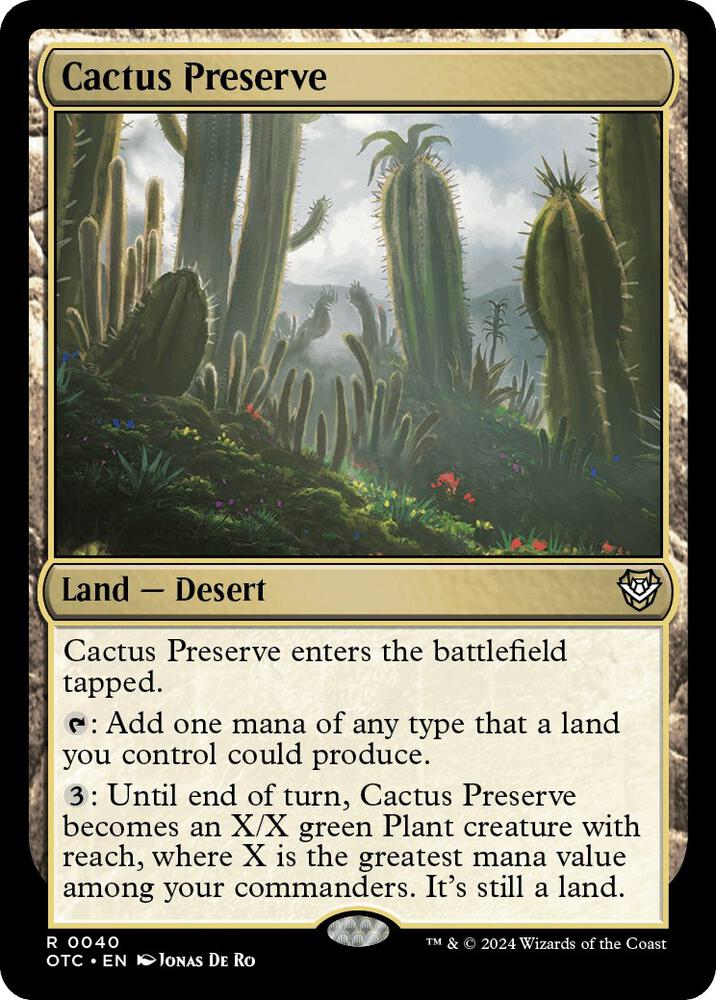 Cactus Preserve [Outlaws of Thunder Junction Commander]