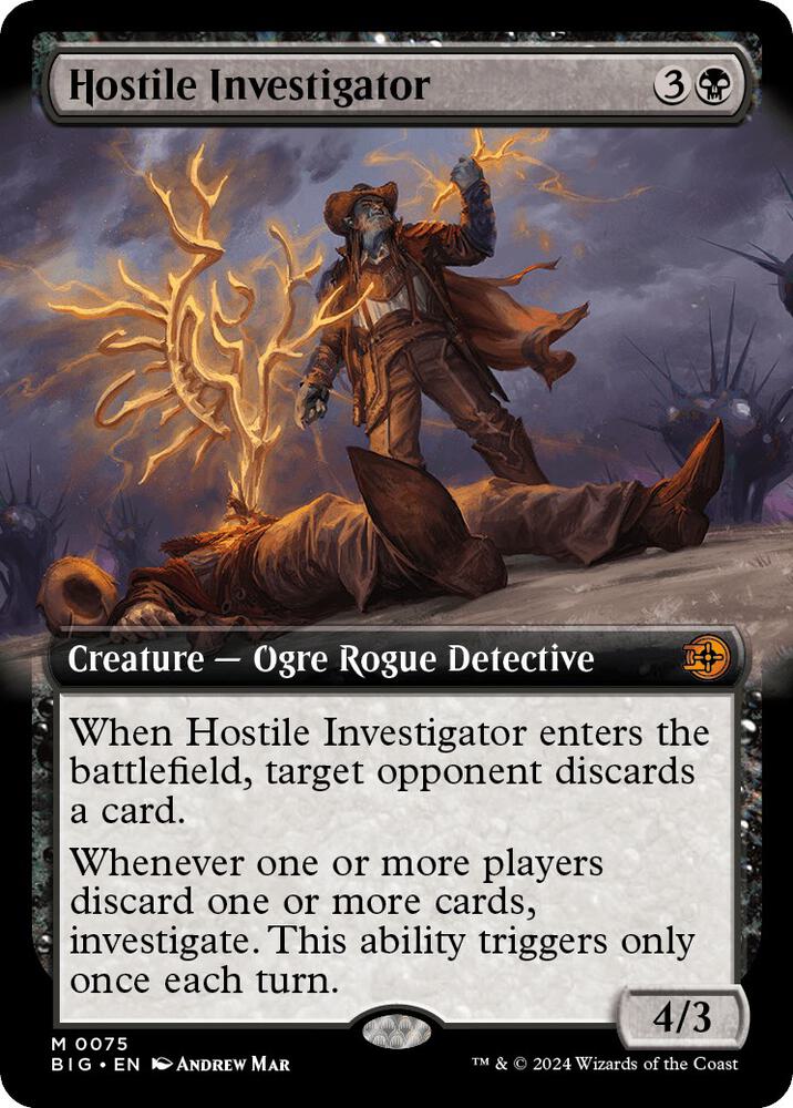 Hostile Investigator (Extended Art) [Outlaws of Thunder Junction: The Big Score]